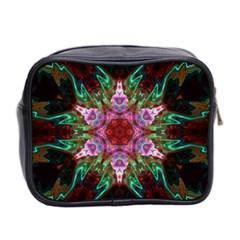 Fractal Pink Star Mini Toiletries Bag (Two Sides) from ArtsNow.com Back