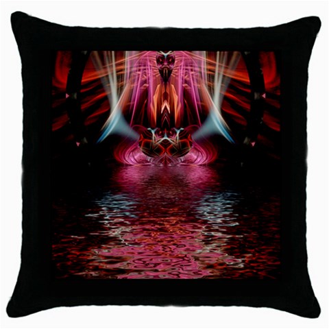 Fractalartcards022 Throw Pillow Case (Black) from ArtsNow.com Front