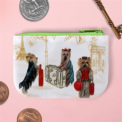 Travelling Yorkies in Paris Mini Coin Purse from ArtsNow.com Back