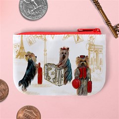 Travelling Yorkies in Paris Mini Coin Purse from ArtsNow.com Back