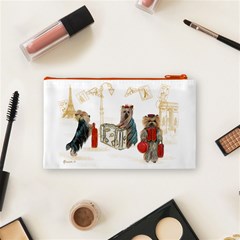 Travelling Yorkies in Paris Cosmetic Bag (Small) from ArtsNow.com Back