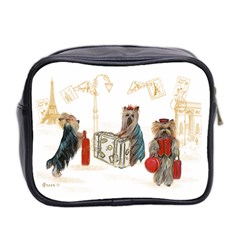 Travelling Yorkies in Paris Mini Toiletries Bag (Two Sides) from ArtsNow.com Back