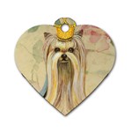 Yorkie Valentine Princess Dog Tag Heart (Two Sides)
