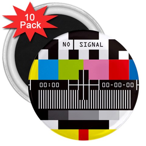 Tv 3  Magnet (10 pack) from ArtsNow.com Front