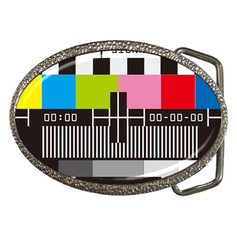 Tv Belt Buckle from ArtsNow.com Front