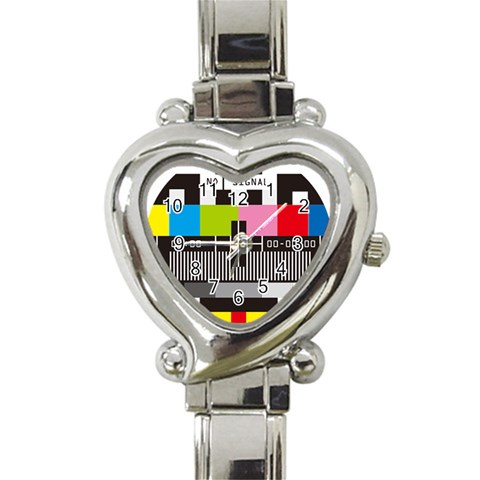 Tv Heart Italian Charm Watch from ArtsNow.com Front