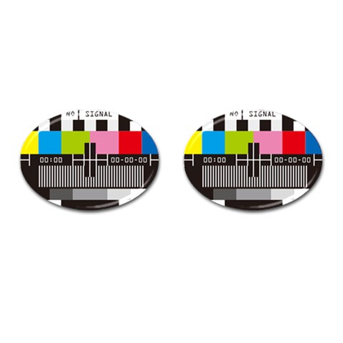 Tv Cufflinks (Oval) from ArtsNow.com Front(Pair)