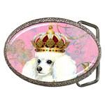 White Poodle Princess Print 5 By 6 Zazzle Copy Belt Buckle