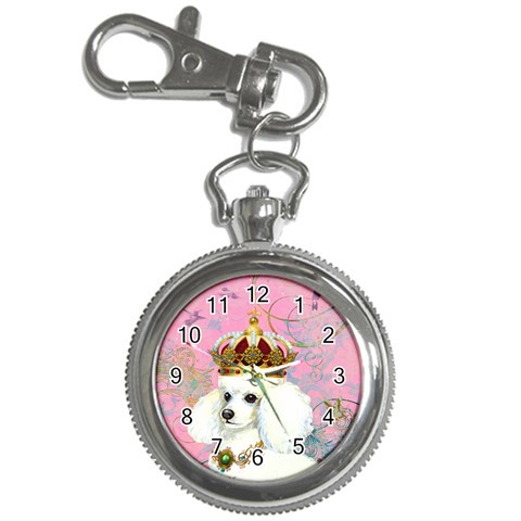 White Poodle Princess Print 5 By 6 Zazzle Copy Key Chain Watch from ArtsNow.com Front