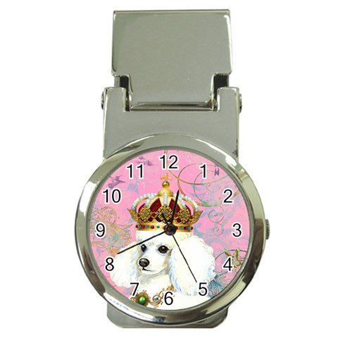 White Poodle Princess Print 5 By 6 Zazzle Copy Money Clip Watch from ArtsNow.com Front