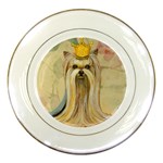 Yorkie Princess in Crown Porcelain Plate