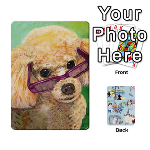 Poodle Trading Cards Playing Cards 54 Designs from ArtsNow.com Front - Heart8