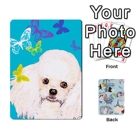 Poodle Trading Cards Playing Cards 54 Designs from ArtsNow.com Front - Spade4