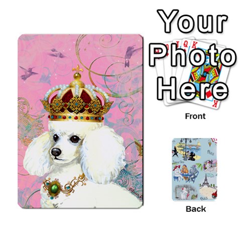 Poodle Trading Cards Playing Cards 54 Designs from ArtsNow.com Front - Heart10