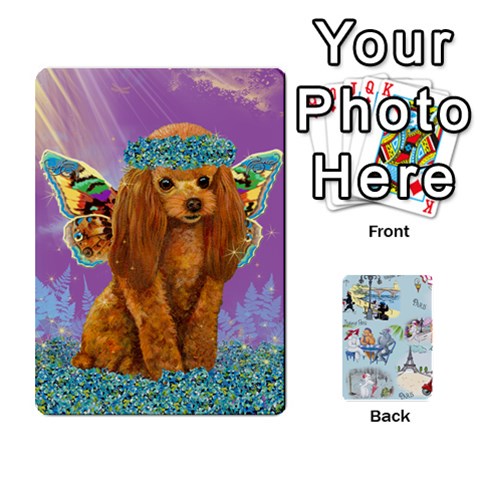 Poodle Trading Cards Playing Cards 54 Designs from ArtsNow.com Front - Diamond10