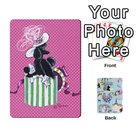 Poodle Trading Cards Playing Cards 54 Designs from ArtsNow.com Front - Club3