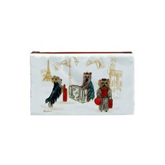 Travelling Yorkies in Paris Cosmetic Bag (Small) from ArtsNow.com Front