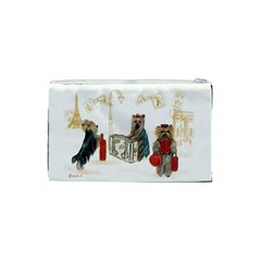 Travelling Yorkies in Paris Cosmetic Bag (Small) from ArtsNow.com Back