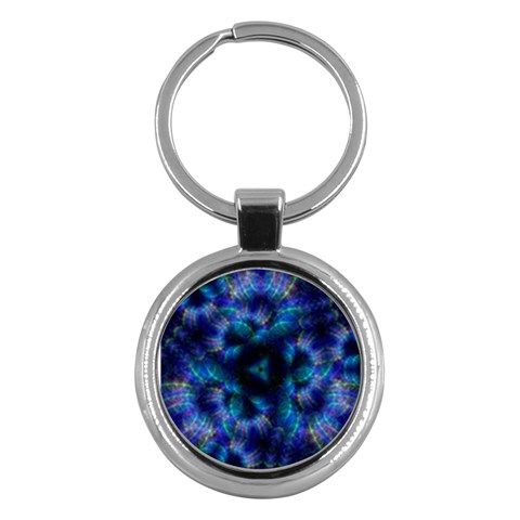 Fractal Blue Dreams Key Chain (Round) from ArtsNow.com Front