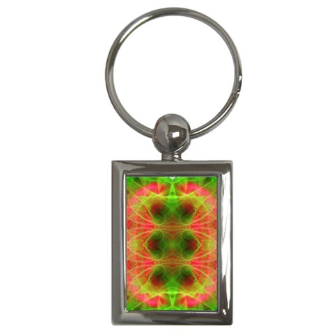 Fractal Fluro 005 Key Chain (Rectangle) from ArtsNow.com Front