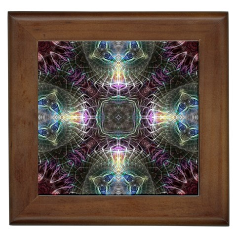 Fractal Kroz Framed Tile from ArtsNow.com Front