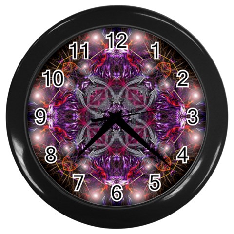 Fractal Art #911 Wall Clock (Black) from ArtsNow.com Front