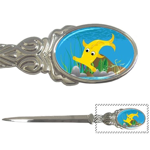 Yellow Hammie Fish Letter Opener from ArtsNow.com Front