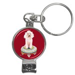 Poodle On Tuffet For Sticker Etc Nail Clippers Key Chain
