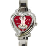Poodle On Tuffet For Sticker Etc Heart Italian Charm Watch