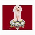 Poodle On Tuffet For Sticker Etc Glasses Cloth (Small)