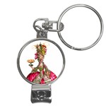 Marie Antoinette Peacock Cupcake Nail Clippers Key Chain