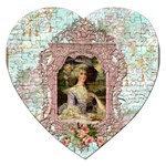 Marie Lavender Frame In Prog Square Pnk Frame Jigsaw Puzzle (Heart)