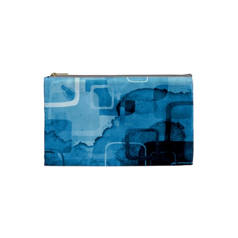 blue Cosmetic Bag (Small) from ArtsNow.com Front