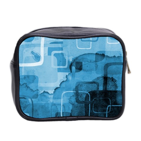 blue Mini Toiletries Bag (Two Sides) from ArtsNow.com Back