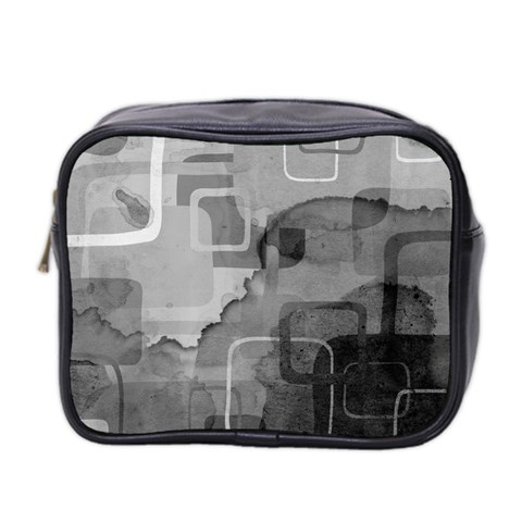 black Mini Toiletries Bag (Two Sides) from ArtsNow.com Front