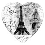 Eiffel Collage Squared Zazz Jigsaw Puzzle (Heart)