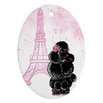 Blk Poo Eiffel For Print 5 By 7 Ornament (Oval)