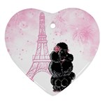 Blk Poo Eiffel For Print 5 By 7 Ornament (Heart)
