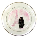 Blk Poo Eiffel For Print 5 By 7 Porcelain Plate
