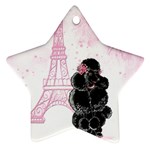 Blk Poo Eiffel For Print 5 By 7 Star Ornament (Two Sides)