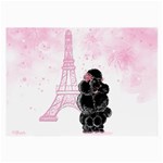 Blk Poo Eiffel For Print 5 By 7 Glasses Cloth (Large, Two Sides)