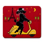 Black Poodle Scooter 8 In Large Mousepad