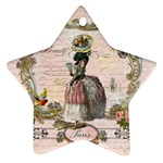 Black Poodle Marie Antoinette W Roses Fini Zazz Ornament (Star)