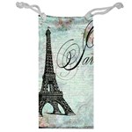 Eiffel Tower Pink Roses Pillow Square Copy Cc Jewelry Bag