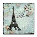Eiffel Tower Pink Roses Pillow Square Copy Cc Face Towel