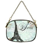 Eiffel Tower Pink Roses Pillow Square Copy Cc Chain Purse (One Side)