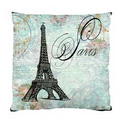 Eiffel Tower Pink Roses Pillow Square Copy Cc Cushion Case (Two Sides) from ArtsNow.com Back