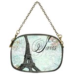 Eiffel Tower Pink Roses Pillow Square Copy Cc Chain Purse (Two Sides)