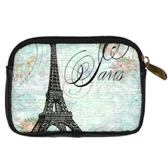 Eiffel Tower Pink Roses Pillow Square Copy Cc Digital Camera Leather Case from ArtsNow.com Back