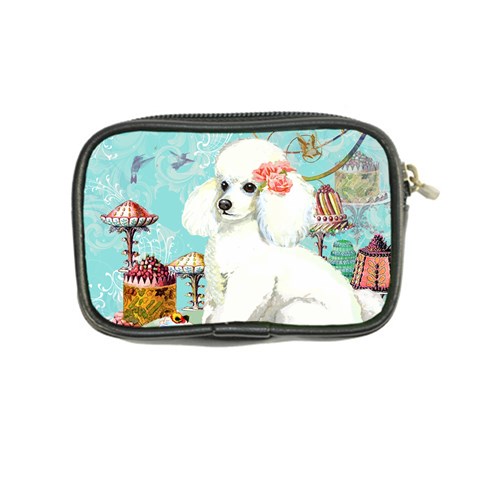 Wht Poodle Bon Bon Treats Squared Copy Coin Purse from ArtsNow.com Back